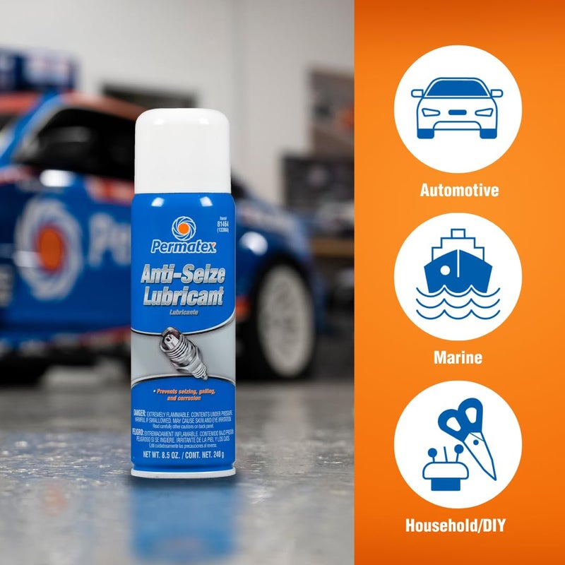 Permatex 81464-12PK Anti-Seize Lubricant, 8.5 oz. Aerosol Can (Pack of 12) - Image 3